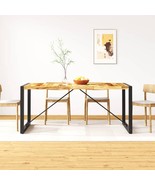 vidaXL Medium Industrial Brown &amp; Black Mango Wood Dining Table 42x30 inches - $392.99