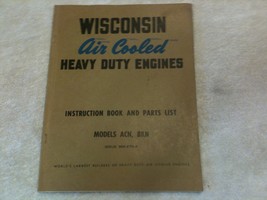 Wisconsin engine instruction book for models ACN &amp; BKN air -cooled engines - £23.55 GBP