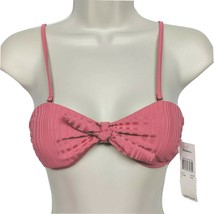 NWT Raisins Beach Cove Twisted Bandeau Bikini Swimsuit Top Small Pink Pa... - £15.79 GBP