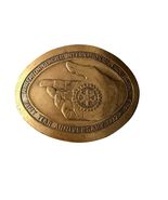 Vintage Rotary International Waterton Glacier Peace Park Belt Buckle 1982 - $21.60