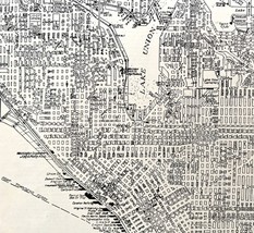 Seattle City Map 1935 Washington Antique Atlas Street View 14 x 11&quot; LGAD99 - $734.82 MXN