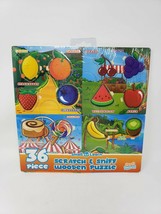 Scent Masters 36 Pc Scratch &amp; Sniff Wooden Puzzle - £8.99 GBP