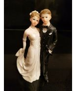 Cake Topper Wedding Ceremony Bride and Groom Resin Cake Figurine 4 inch - $8.90