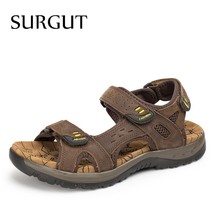 Hot Sale New Fashion Summer Leisure Beach Men Shoes High Quality Leather Sandals - £48.28 GBP