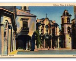 Plaza De La Catedral Havana Cuba UNP Linen Postcard B19 - $2.92