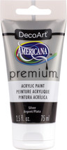 Americana Premium Acrylic Metallic Paint Tube 2.5oz-Silver - $7.77