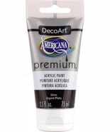 Americana Premium Acrylic Metallic Paint Tube 2.5oz-Silver - $8.09