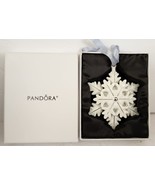 Pandora Snowflake Christmas Ornament Ceramic 2015 Limited Edition 4 Inch... - £19.50 GBP