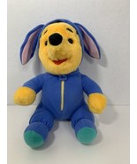 Disney 1996 vintage Winnie the Pooh plush Easter bunny blue rabbit ears ... - $4.94