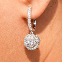 Huitan New Wedding Trend Eternity Earrings for Women Full Bling Cubic Zirconia S - £23.32 GBP