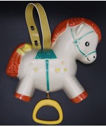 Vtg Fisher Price 1968 Pony Music Box Crib Toy Plays Schubert&#39;s Cradle Song - $19.99