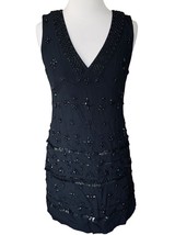 $368 Nwt French Connection Ladies Sleeveless Beaded Sequined Vneck Party Dress 6 - £173.47 GBP