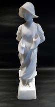 EZIO TRAPASSI (1871-1960) White Marble 14&quot; Sculpture ca1940 Female Figurine  - £265.78 GBP