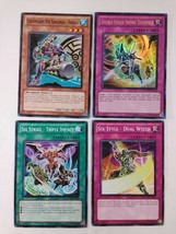 4 YuGiOh Six Samurai Cards Lot: Legendary Shinai, Double Edged Sword Tec... - $4.00