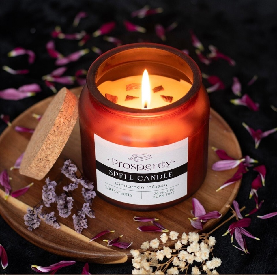 Cinnamon Infused Prosperity Spell Candle Item image 4