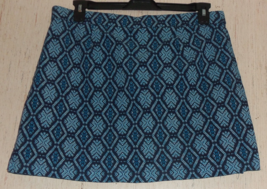 New Womens Rafaella Comfort Blue W/ Geometric Print Pull On Skort Size Xl - £23.52 GBP