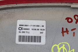 07-10 BMW E92 328i 335i Coupe Outer Tail Light Lamp Driver Left LH image 9