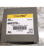 Titan Pro TOCF25  Oval Motor Run Capacitor MFD 440/370 Vac - $1,647.18 MXN