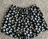 Collective Concepts Womens Casual Shorts Black Floral Elastic Waist Size XS - $7.69