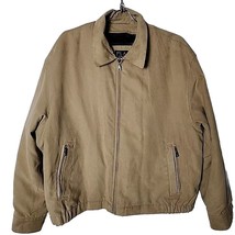 Jos A Bank Men L Removable Wool Blend Lining Khaki Bomber Polyester Fill... - $51.23