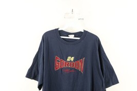Vintage Y2K 2002 NASCAR Mens XL Faded Spell Out Jeff Gordon Racing T-Shirt Blue - $39.55