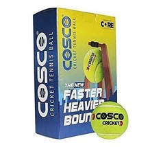 COSCO Rubber Cricket/ Tennis Ball, (Green) Standard Size ( PACK OF 6) - £27.80 GBP