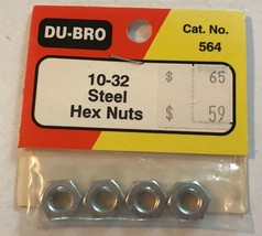 DUBRO 10-32 Steel Hex Nuts (4) 564 RC Radio Controlled Part NEW - $2.99