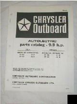 Chrysler Outboard Parts Catalog Autolectric 9.9 HP - £7.73 GBP