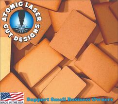 120mm x 60mm MDF Bases (x3) Rounded Corners Laser Cut FAST SHIPPING US S... - $2.96