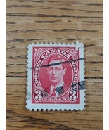 Canada Stamp King George VI 3c Used Red - $1.99