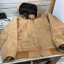 Vintage Key Distressed Duck Work Chore Coat Mens Barn Jacket XLarge - $29.69