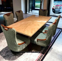 Selenite Stone Sun Burst Pattern Dining Table Countertop Desk Table Office Decor - £605.39 GBP+