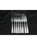 International Stainless Dinner Knives Hammered Flatware 9-1/2&quot;  Lot of 8 - $29.27 CAD