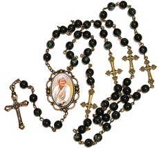 Antiqued Large Photo Rosary Necklace Urn - £48.07 GBP