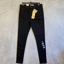 Levis 720 Super Skinny Jeans Womens High-Rise Black Squared Hyper Stretch Denim - £26.59 GBP