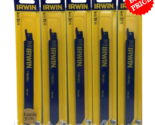 Irwin 372810 8&quot; 10 TPI Metal &amp; Wood Reciprocating Saw Blade Pack of 5 - £19.38 GBP