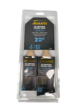 Avanti Paint Brush 2 Piece Set 2&quot; Flat and 2 1/2&quot; Angle Brush Best Quali... - £11.91 GBP