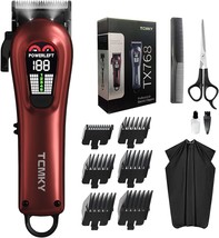 Hair Clippers For Men Professional Hair Trimmer For Men Cordless&amp;Corded, Red - $32.99