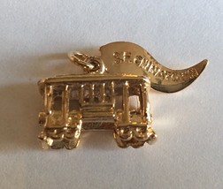 Vintage Sterling Silver Cable Car Charm Gold Plated - £18.60 GBP