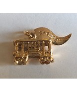 Vintage Sterling Silver Cable Car Charm Gold Plated - $32.57 CAD