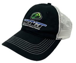 Impact Site Contracting Hat Cap White Mesh Back Black Front Excavator Logo Mens - £14.02 GBP