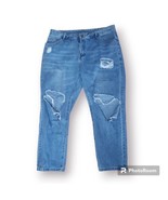Shein Women Blue Distressed Washed Fashion Denim Jeans Size 1XL Casual - £13.29 GBP