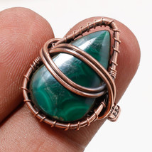 Malachite Gemstone Handmade Fashion Copper Wire Wrap Ring Jewelry 6&quot; SA 511 - £3.94 GBP