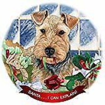 Welsh Terrier Blue/Tan Dog Porcelain Ornament Pet Gift 'Santa. I Can Explain!' - £25.57 GBP