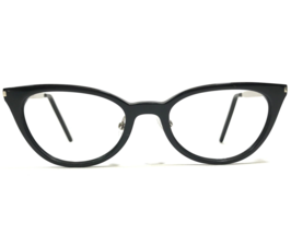 Saint Laurent Eyeglasses Frames SL264 002 Black Silver Cat Eye 49-20-145 - £88.74 GBP
