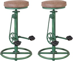 Topower Vintage DIY Bar Stool Bicycle Chain Iron Pedal Retro Industrial Height - £185.09 GBP
