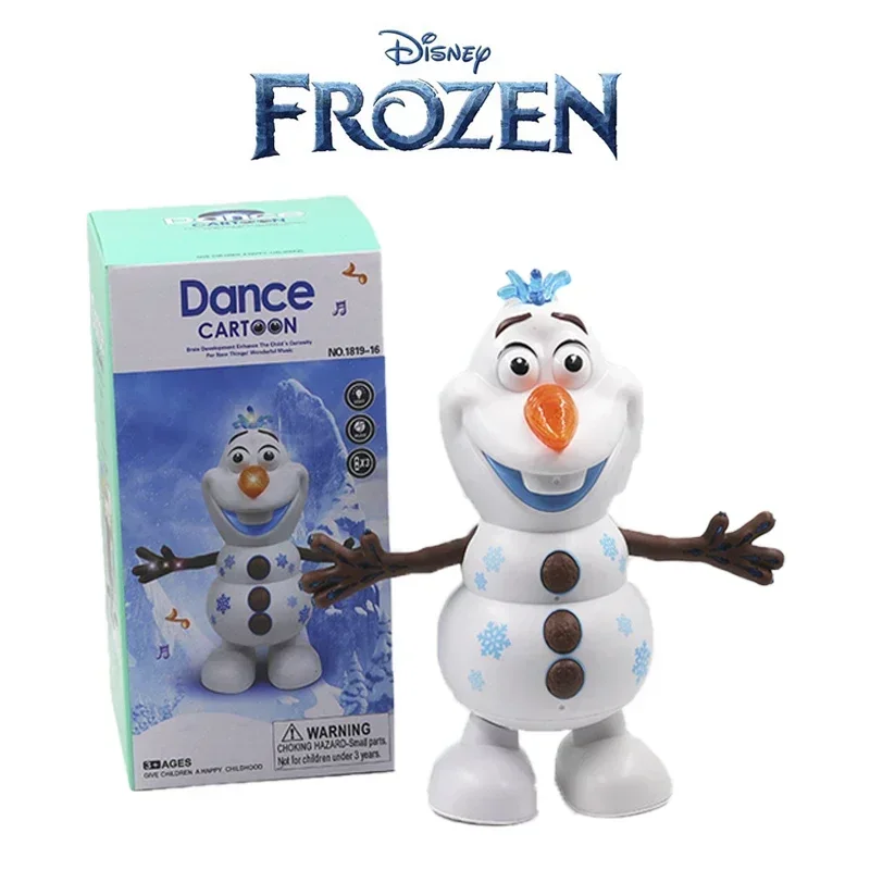 Disney Movie Anime Figure Frozen Olaf Action Figure Dance Doll Olaf Electric Toy - £20.48 GBP