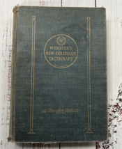 Webster&#39;s Collegiate Dictionary Thin Paper 1949 Hardcover Merriam pub Vt... - $12.99