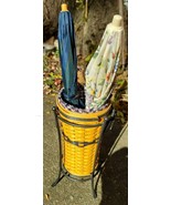 J W Longaberger Collector's Club Mini Umbrella Basket With Umbrellas - $175.00