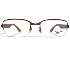 Ray-Ban RB6311 2758 Brille Rahmen Braune Rechteckig Halbe Felge 52-18-140 - £39.97 GBP